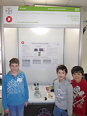 Kim Blume, Kai und Jona Rakoczy: Biologie Schüler experimentieren, 3. Preis und Sonderpreis Tierparkbesuch
